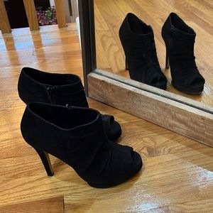 Peep toe booties